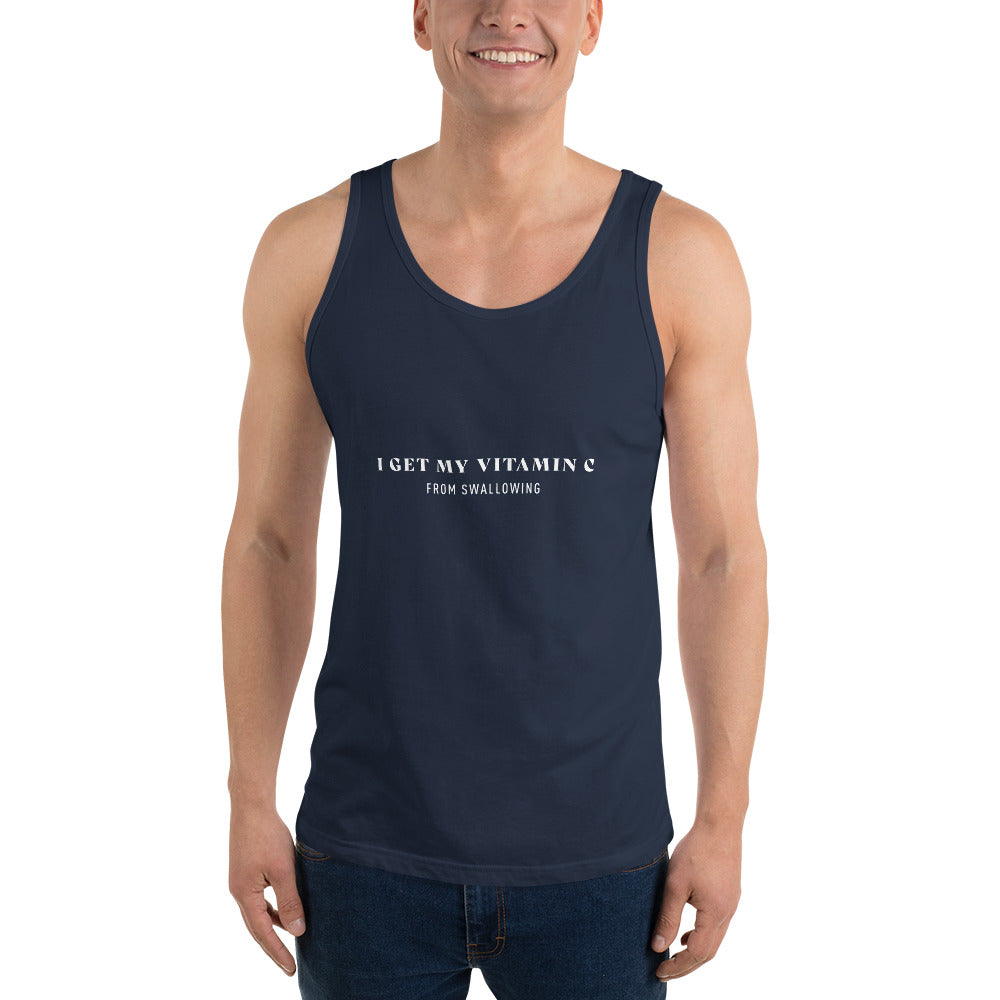 I GET MY VITAMIN C TANK TOP (BLUE) - The Jock Shop