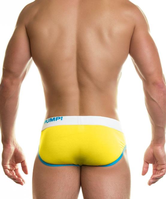PUMP! LEMON DROP BRIEF (BLUE/YELLOW) - The Jock Shop
