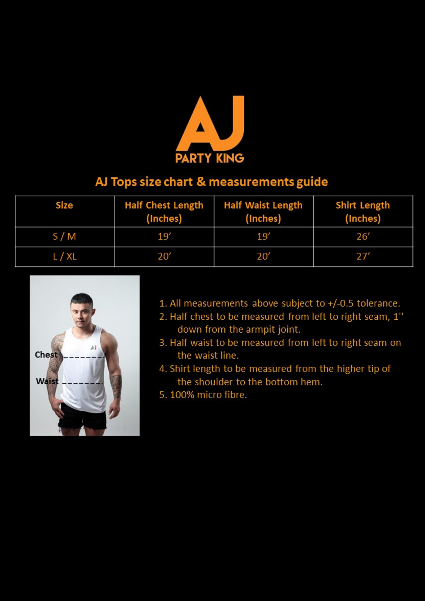 Aj Party King Rainbow Star Tank Top (Black)