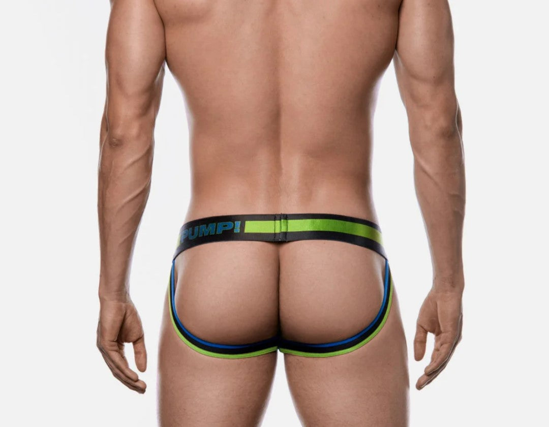 PUMP! PLAY JOCKSTRAP (BLACK/GREEN) - The Jock Shop