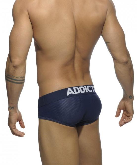 ADDICTED 3 PACK MESH PUSH-UP BRIEFS (BLACK, WHITE, BLUE) - The Jock Shop