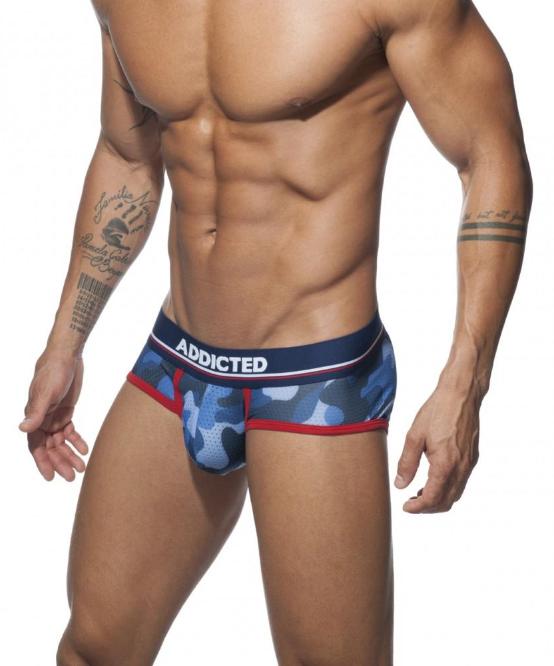 ADDICTED 3 PACK CAMO MESH PUSH-UP BRIEFS - The Jock Shop
