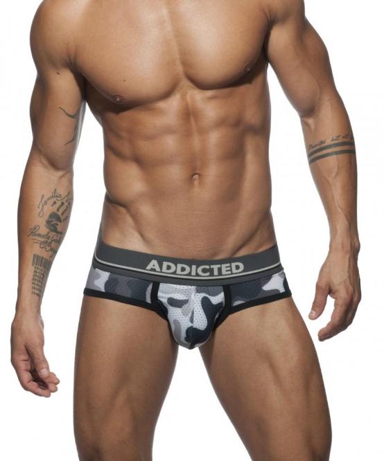 ADDICTED 3 PACK CAMO MESH PUSH-UP BRIEFS - The Jock Shop