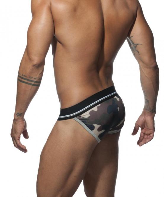 ADDICTED 3 PACK CAMO MESH BIKINI PUSH-UP BRIEFS - The Jock Shop