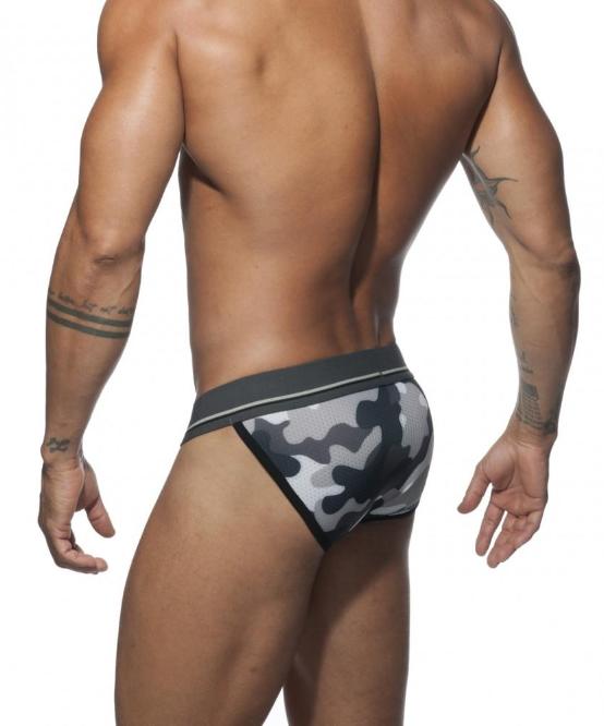 ADDICTED 3 PACK CAMO MESH BIKINI PUSH-UP BRIEFS - The Jock Shop
