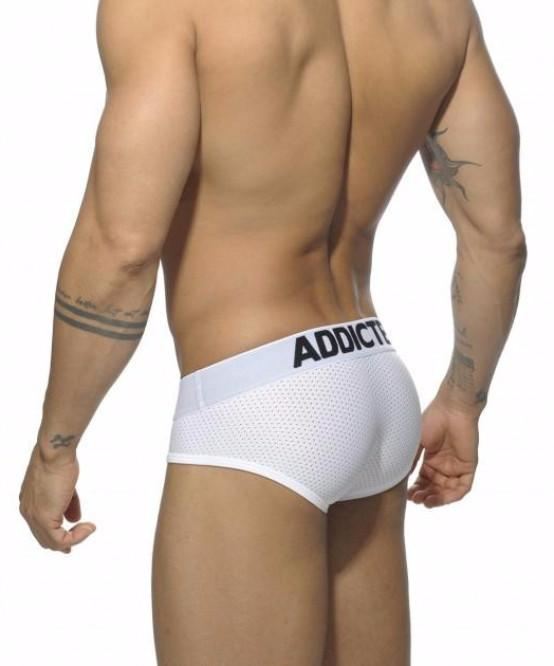 ADDICTED 3 PACK MESH PUSH-UP BRIEFS (BLACK, WHITE, BLUE) - The Jock Shop
