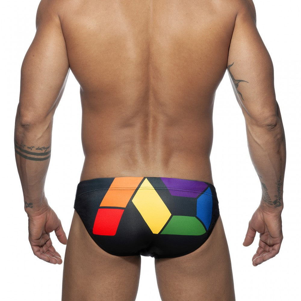 Addicted Pride Bikini Swim Briefs (Black)