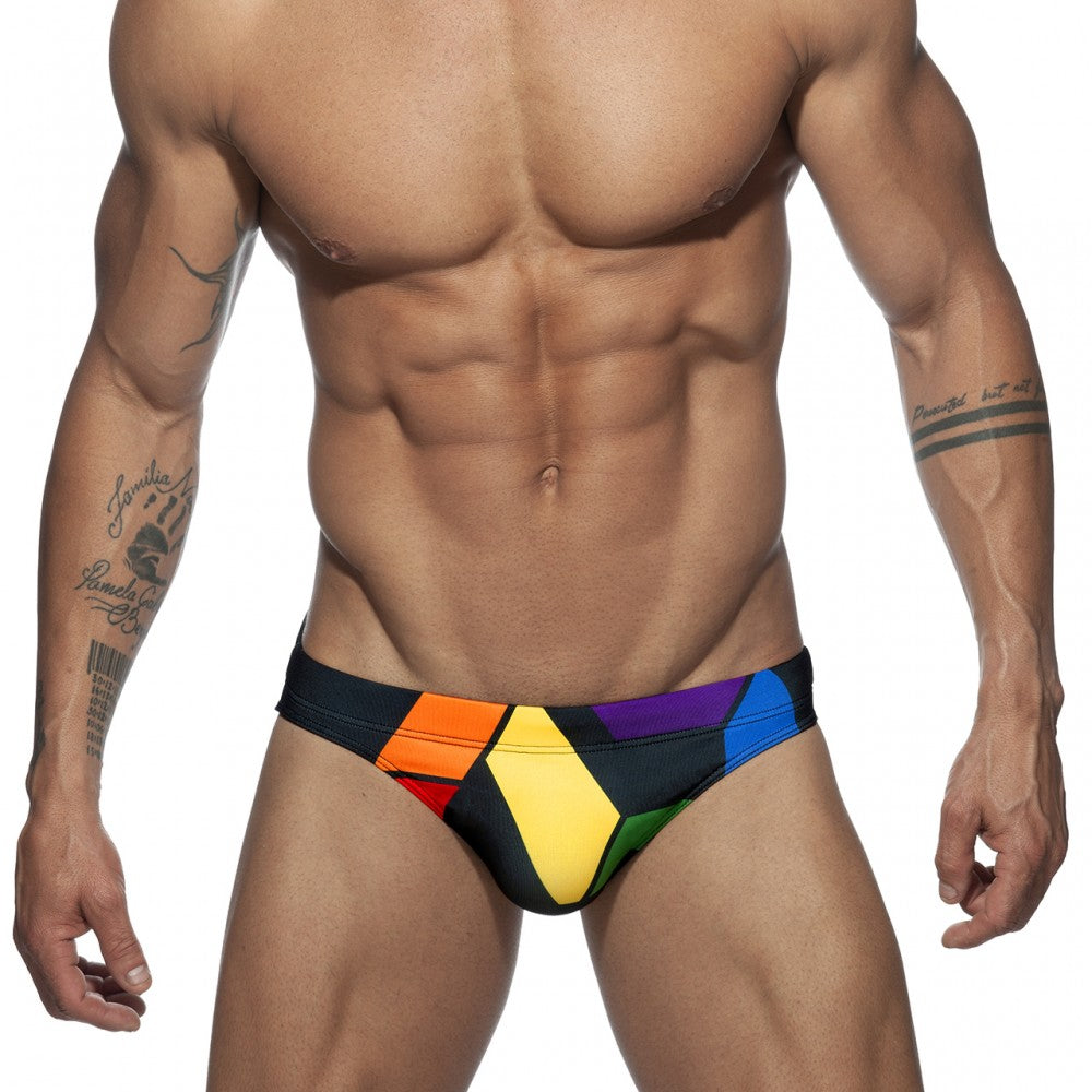 Addicted Pride Bikini Swim Briefs (Black)