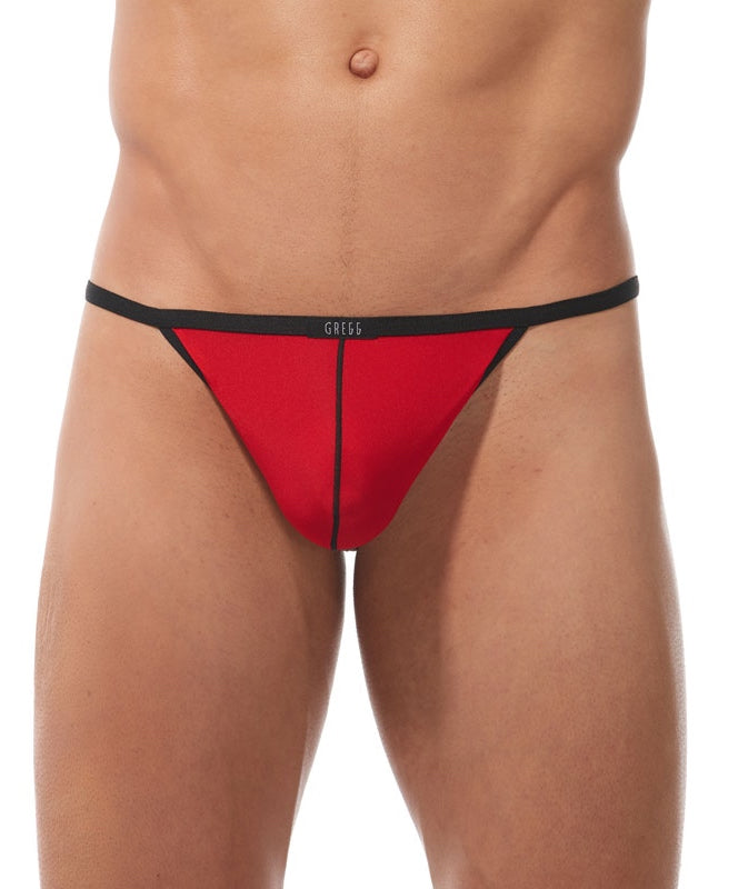 GREGG HOMME TORRIDZ POUCH COCKRING THONG (RED) - The Jock Shop