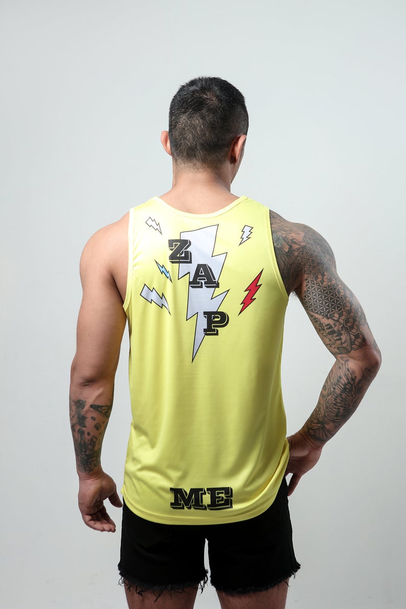 Aj Party King Zap Zap Tank Top (Yellow)