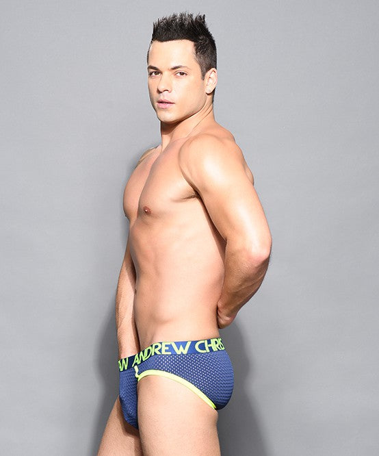Andrew Christian Sports Mesh Brief With Almost Naked (Navy)