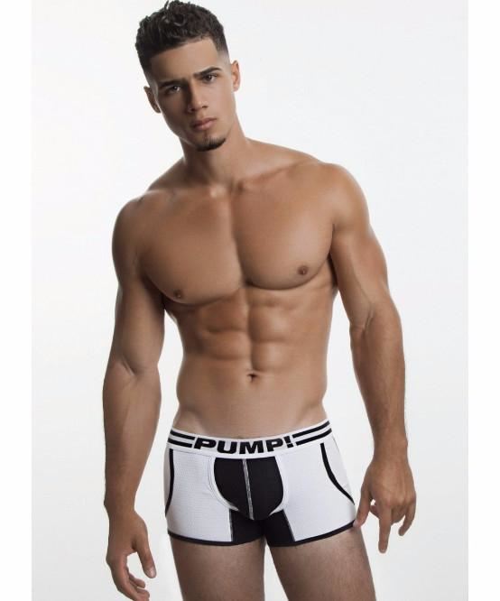 PUMP! DROP KICK JOGGER BOXER (WHITE/BLACK) - The Jock Shop