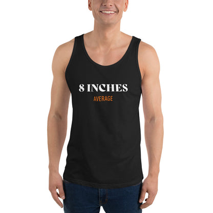 8 INCHES AVERAGE TANK TOP (BLACK) - The Jock Shop