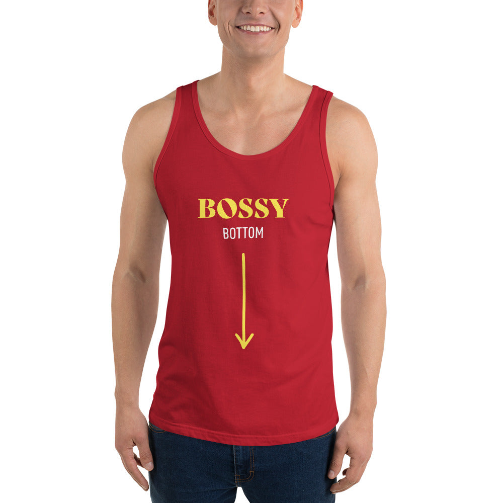 BOSSY BOTTOM TANK TOP (RED) - The Jock Shop