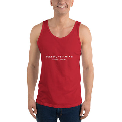 I GET MY VITAMIN C TANK TOP (RED) - The Jock Shop