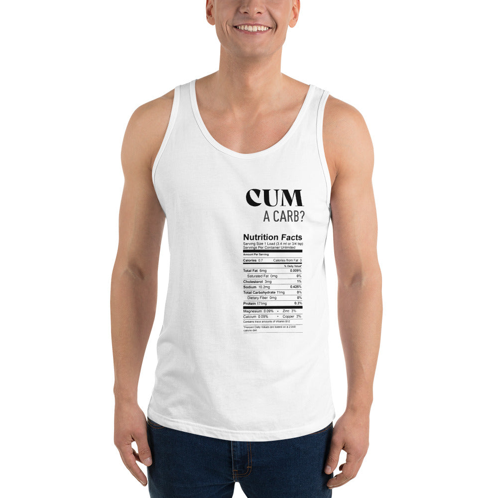 CUM A CARB TANK TOP (WHITE) - The Jock Shop