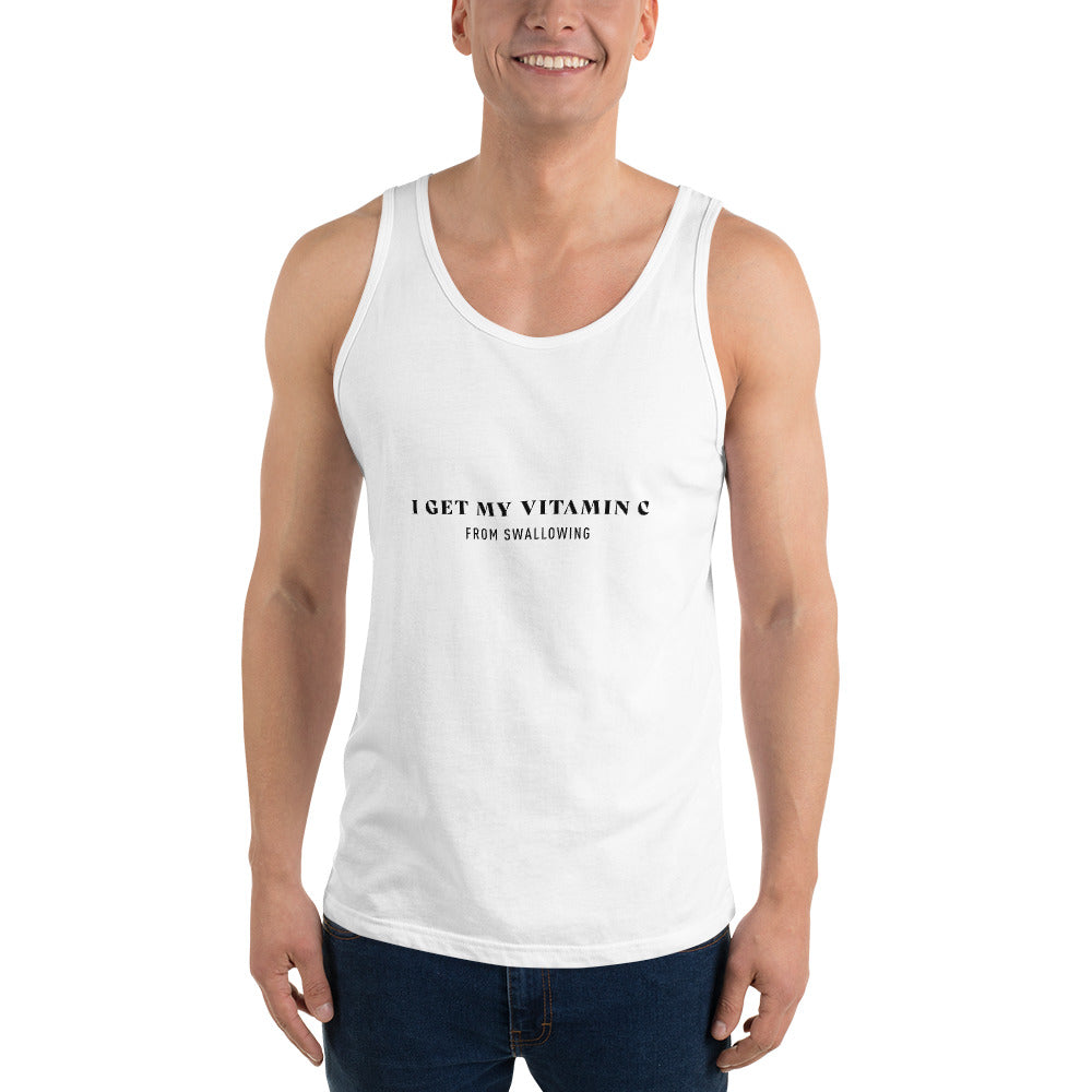 I GET MY VITAMIN C TANK TOP (WHITE) - The Jock Shop