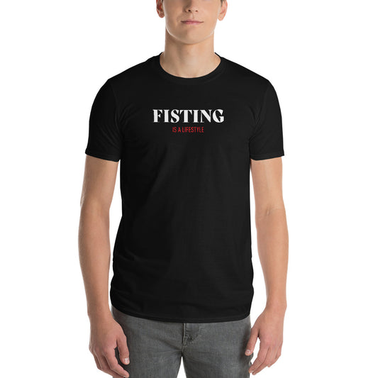 FISTING IS A LIFESTYLE TSHIRT (BLACK) - The Jock Shop