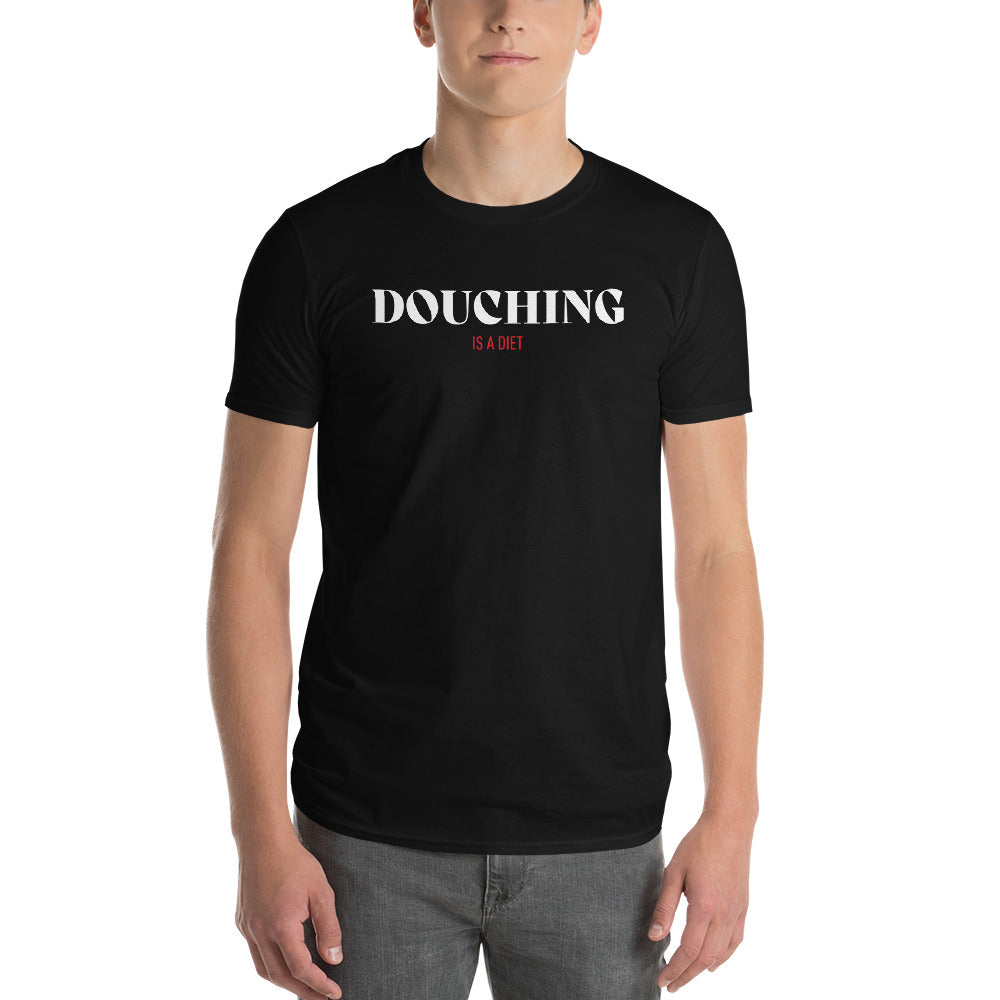 DOUCHING IS A DIET TSHIRT (BLACK) - The Jock Shop