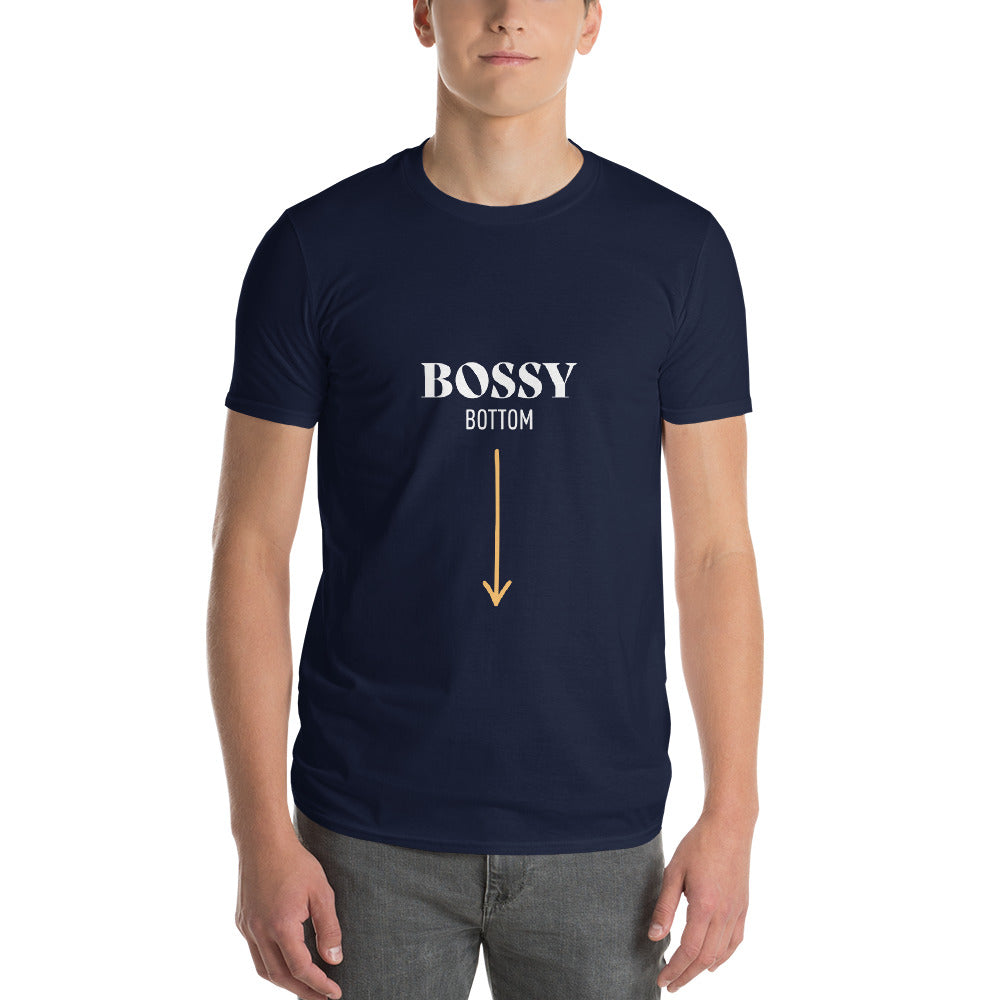 BOSSY BOTTOM TSHIRT (BLUE) - The Jock Shop