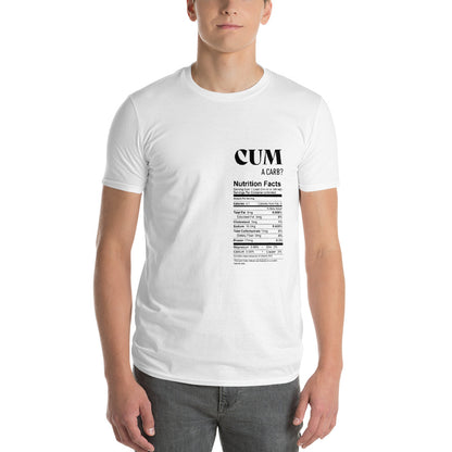 CUM A CARB TSHIRT (WHITE) - The Jock Shop