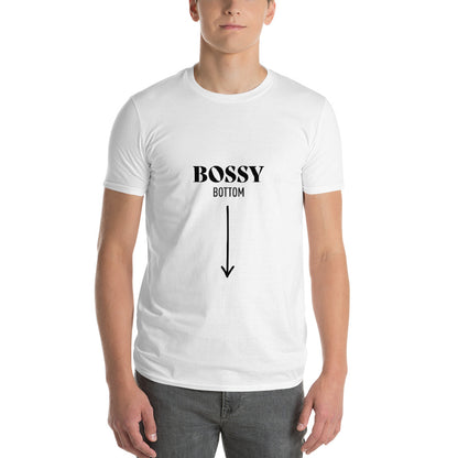 BOSSY BOTTOM TSHIRT (WHITE) - The Jock Shop