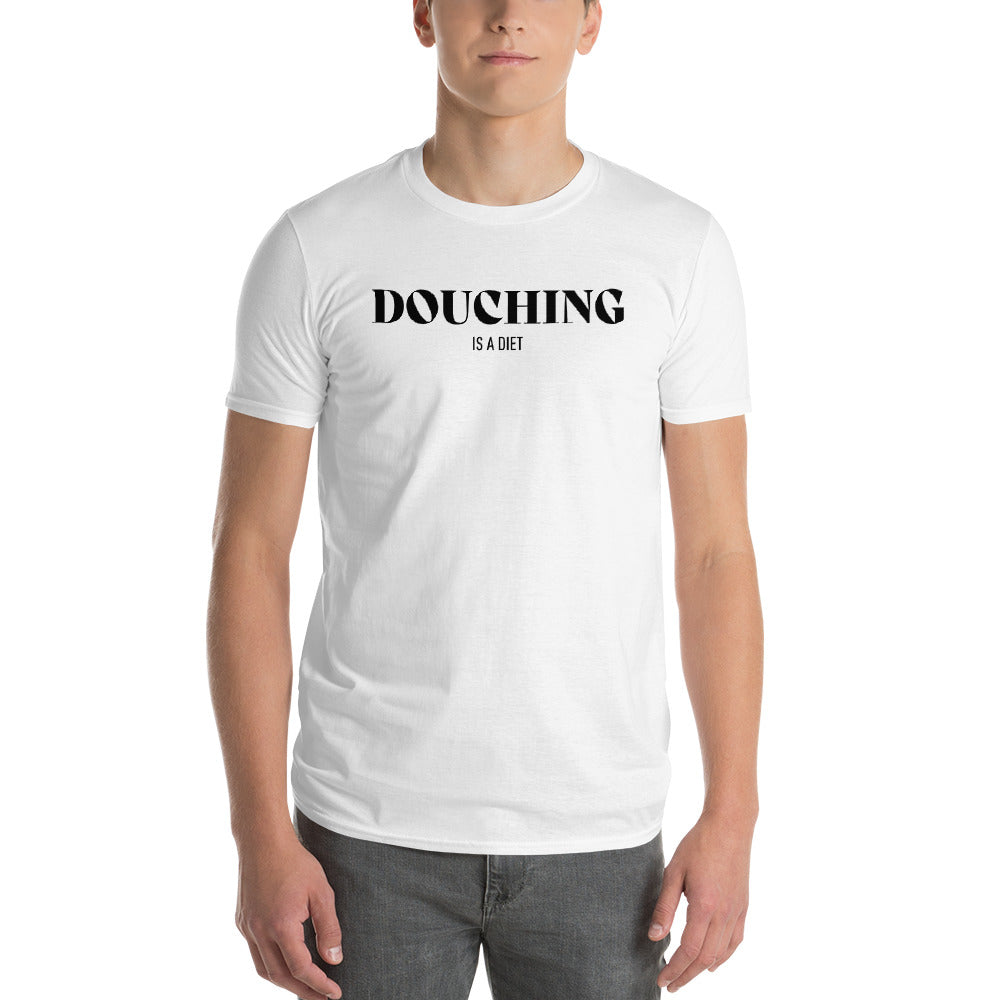 DOUCHING IS A DIET TSHIRT (WHITE) - The Jock Shop