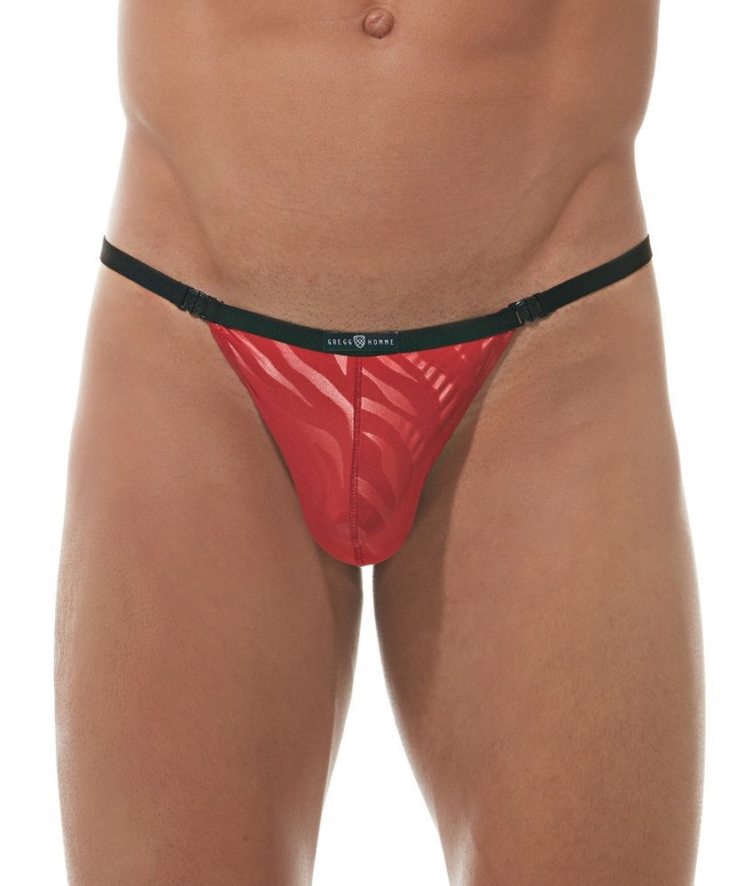 GREGG HOMME HOOKT POUCH THONG (RED) - The Jock Shop