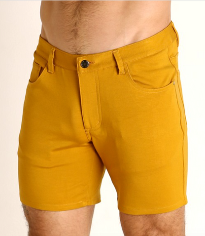 St33le 5" Knit Jean Shorts (Mustard)