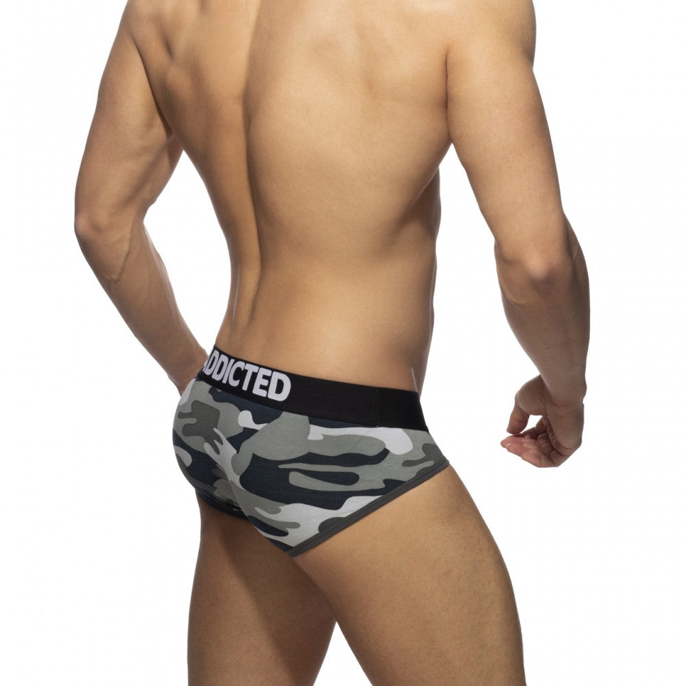 Addicted Tie-Up Brief With Back Opening (Camo)