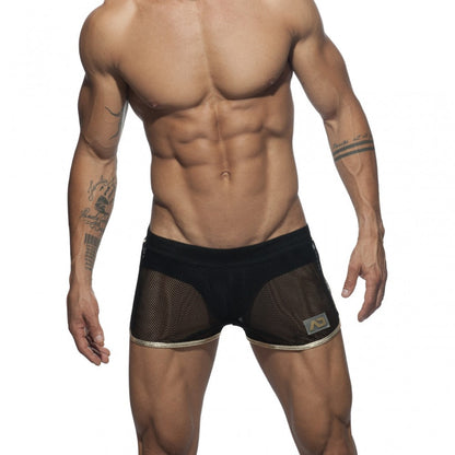 Addicted Combi Metallic Rocky Shorts (Gold/Black)