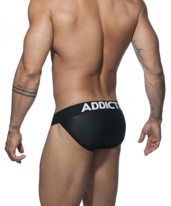 ADDICTED 3 PACK MESH BIKINI PUSH-UP BRIEFS (BLACK, WHITE, BLUE) - The Jock Shop