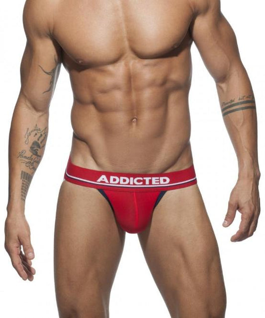 ADDICTED SPORT PUSH UP JOCK STRAP (RED) - The Jock Shop