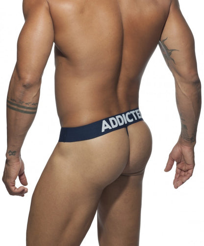 ADDICTED 3 PACK MESH THONG PUSH UP (BLACK, WHITE, BLUE) - The Jock Shop