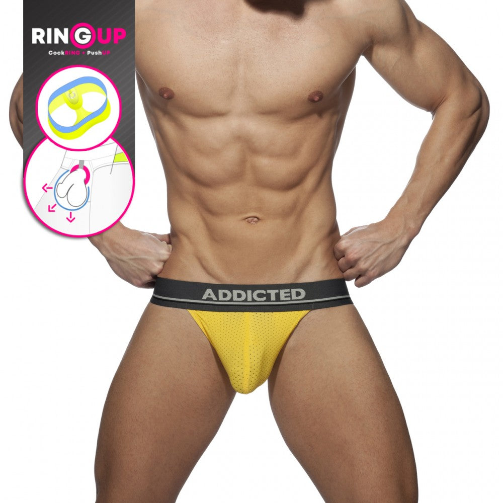 ADDICTED COCK RING MESH JOCKSTRAP (3 COLORS)