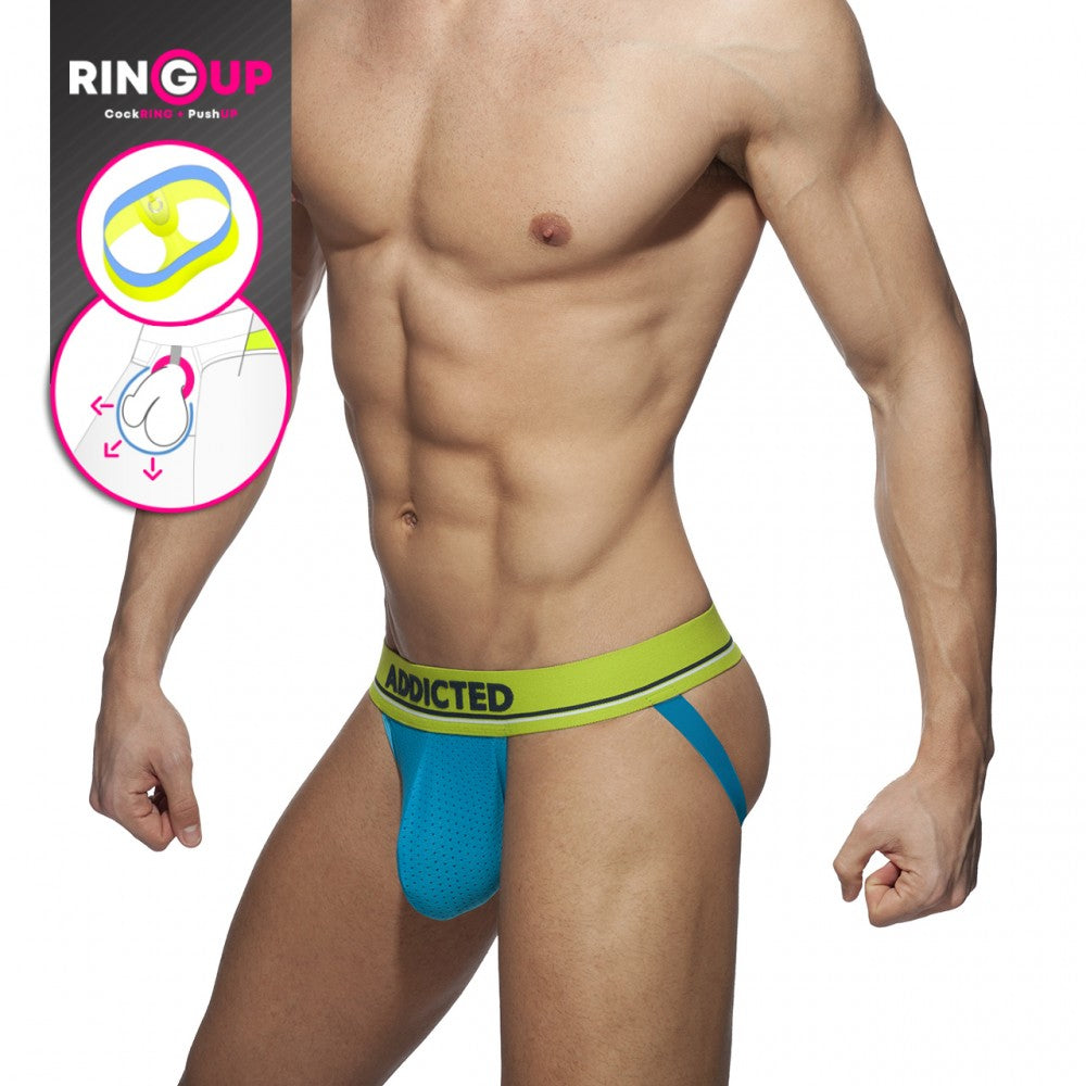ADDICTED COCK RING MESH JOCKSTRAP (3 COLORS) - The Jock Shop