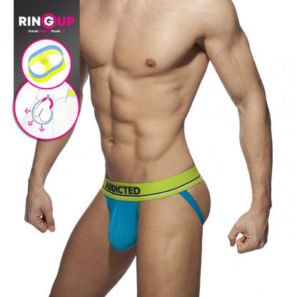 ADDICTED COCK RING MESH JOCKSTRAP (3 COLORS) - The Jock Shop