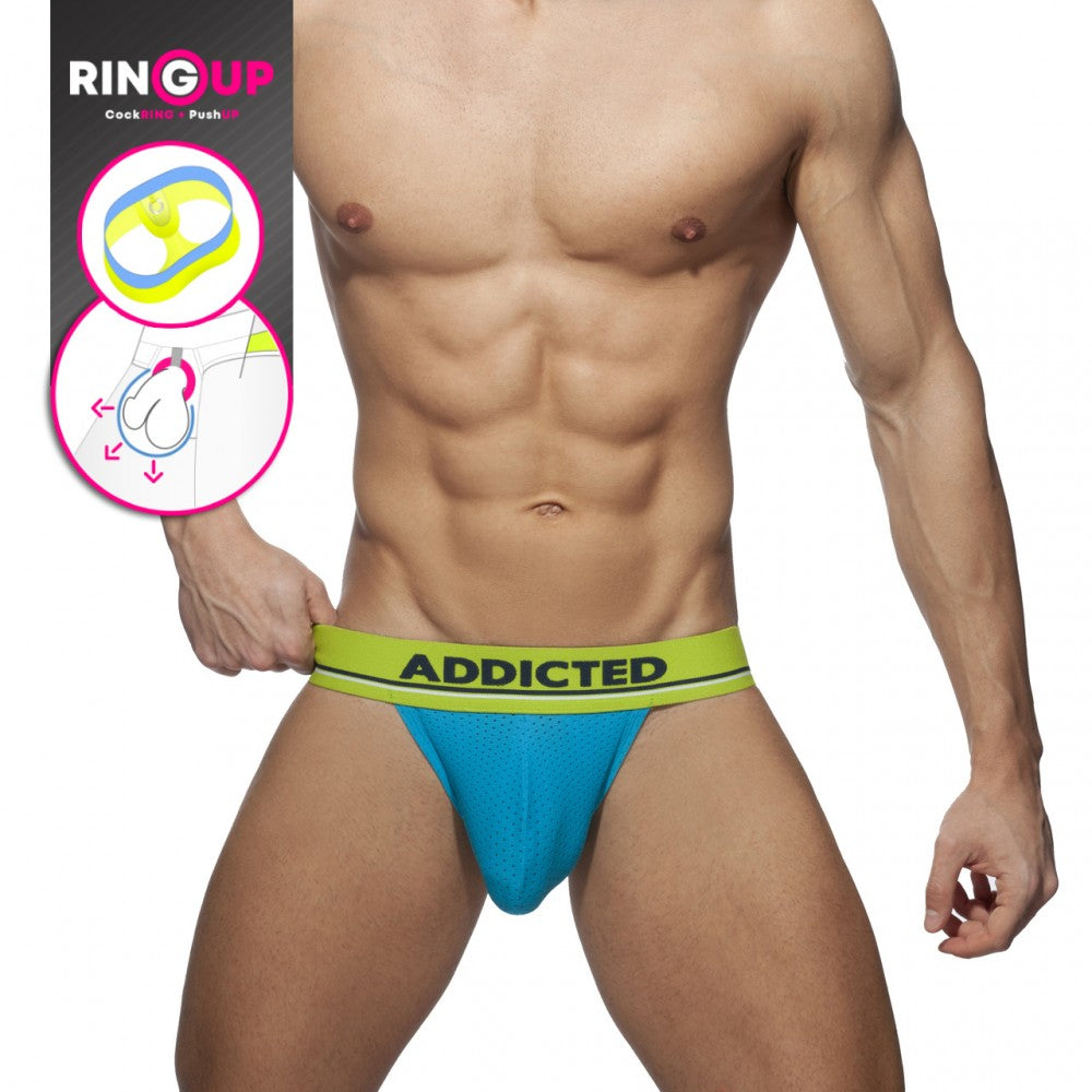ADDICTED COCK RING MESH JOCKSTRAP (3 COLORS) - The Jock Shop