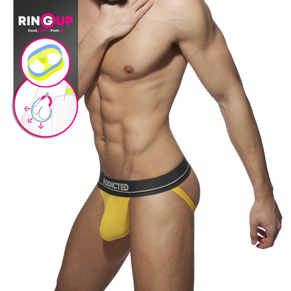 ADDICTED COCK RING MESH JOCKSTRAP (3 COLORS) - The Jock Shop