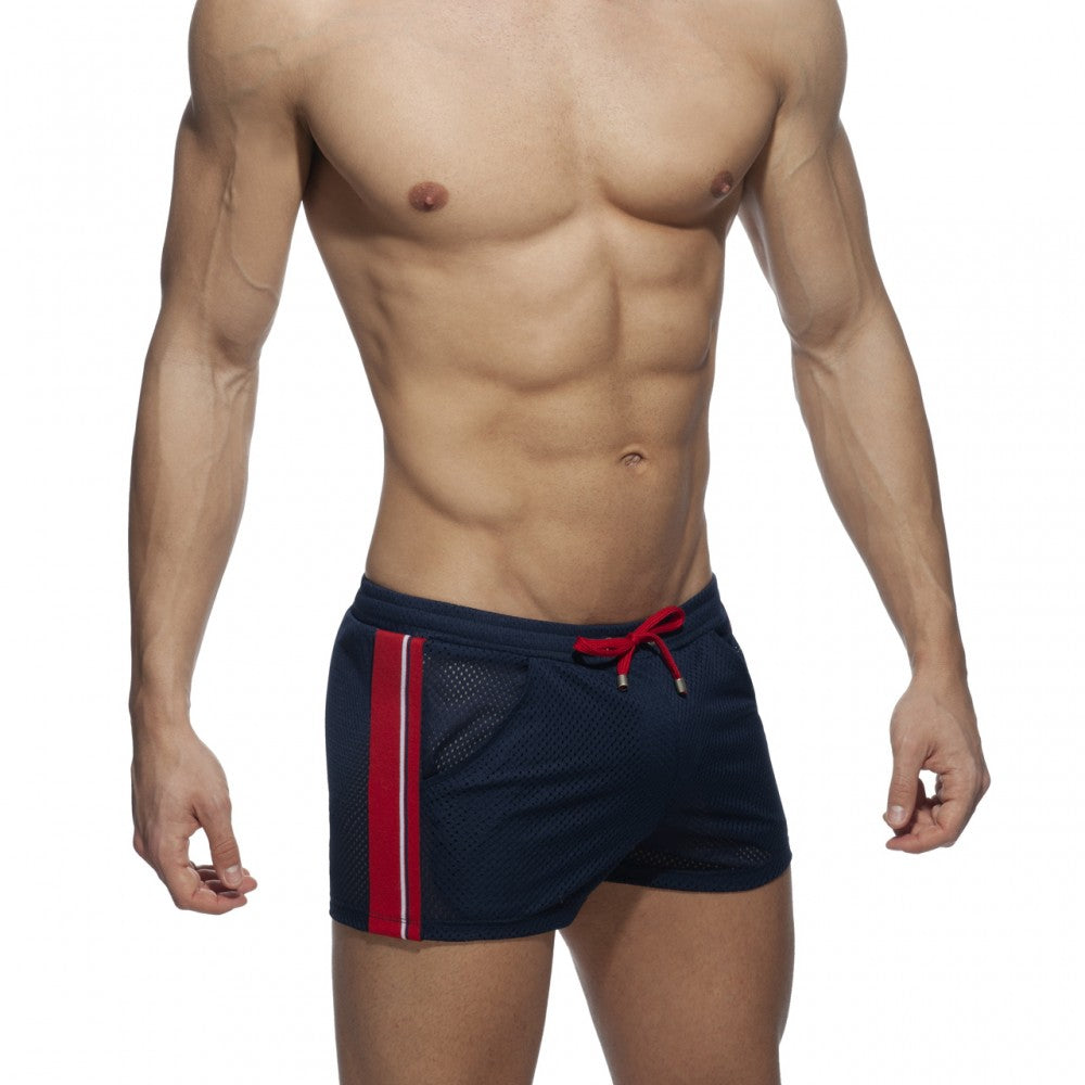 Addicted Waistband Mesh Shorts (Navy)