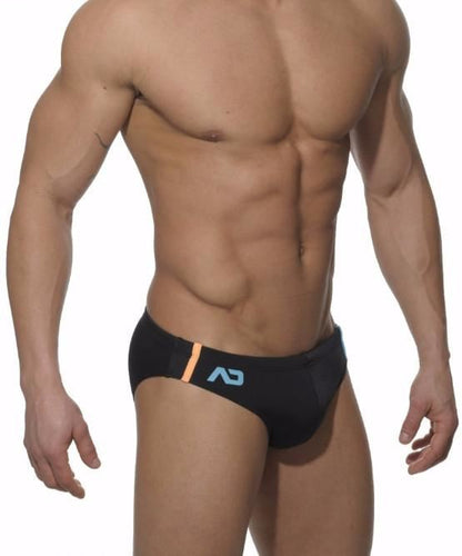 ADDICTED LOW CUT SPORTS SWIM BRIEFS (BLACK) - The Jock Shop