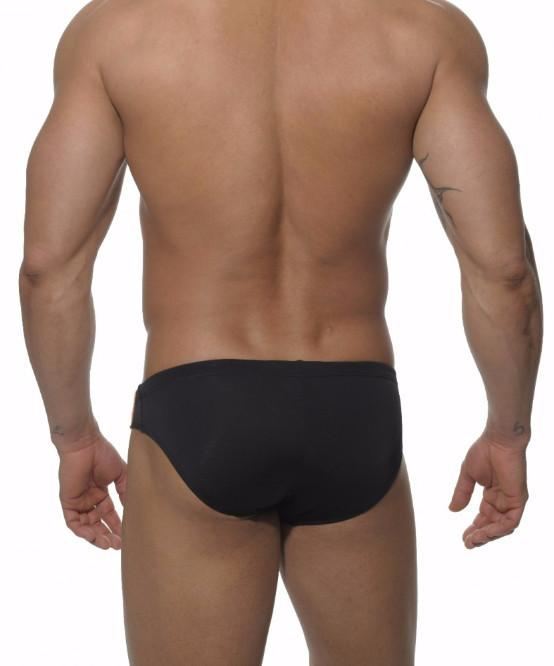 ADDICTED LOW CUT SPORTS SWIM BRIEFS (BLACK) - The Jock Shop