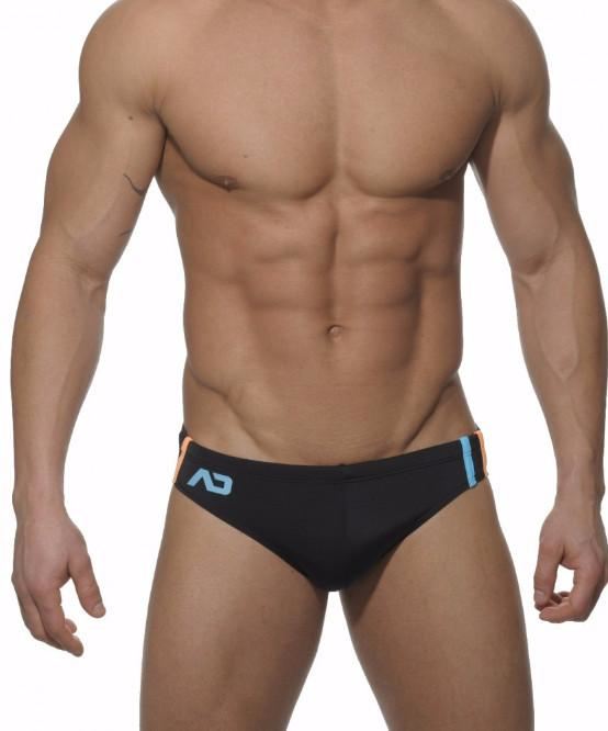 ADDICTED LOW CUT SPORTS SWIM BRIEFS (BLACK) - The Jock Shop