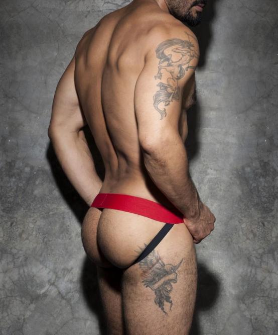ADDICTED COCKRING DOUBLE JOCKSTRAP (RED) - The Jock Shop