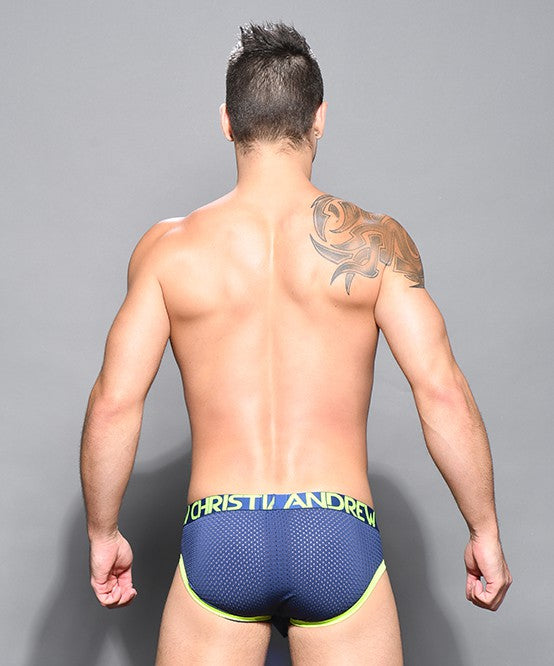 Andrew Christian Sports Mesh Brief With Almost Naked (Navy)