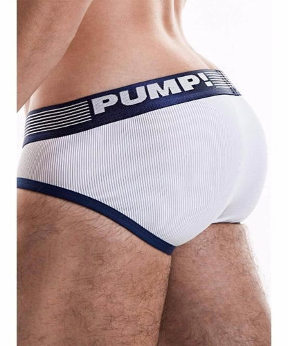 PUMP! RIBBED BRIEF (NAVY) - The Jock Shop