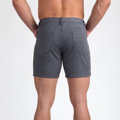 St33le 5" Knit Jean Shorts (Dark Grey)