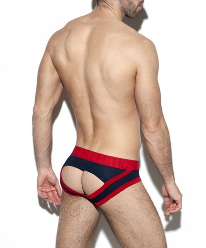 ES COLLECTION SECOND SKIN BOTTOMLESS BRIEF (NAVY) - The Jock Shop